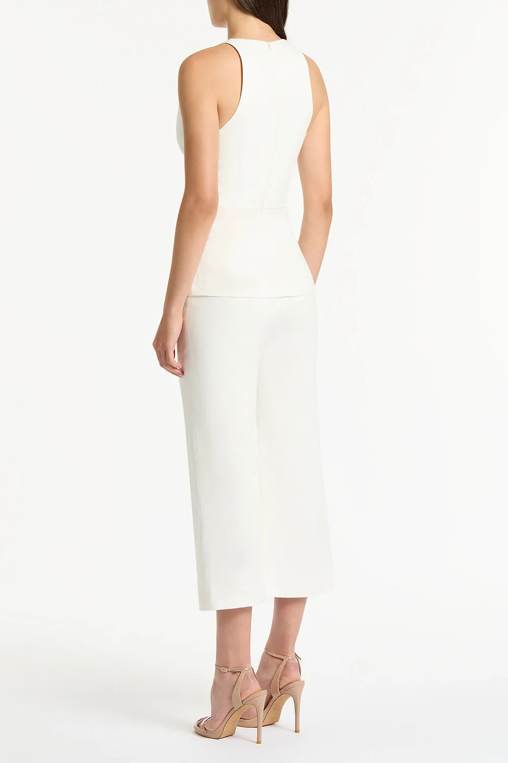 IVORY LINEN V-NECK WRAP TOP sold by Carla Zampatti product image thumbnail 2