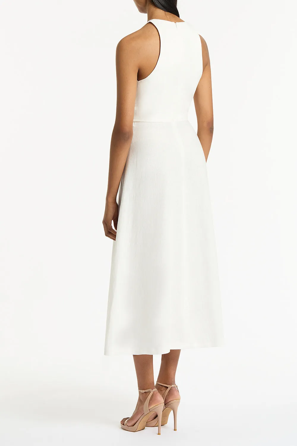 IVORY LINEN V-NECK WRAP DRESS sold by Carla Zampatti product image thumbnail 2