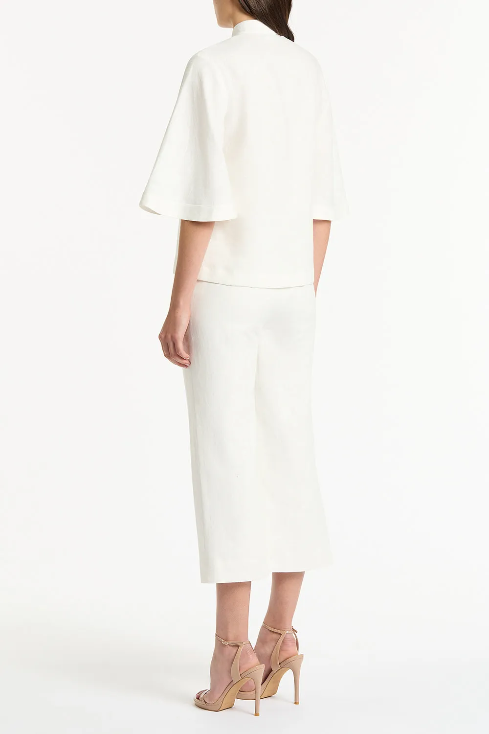 IVORY LINEN BOX SLEEVE SHIRT sold by Carla Zampatti product image thumbnail 2