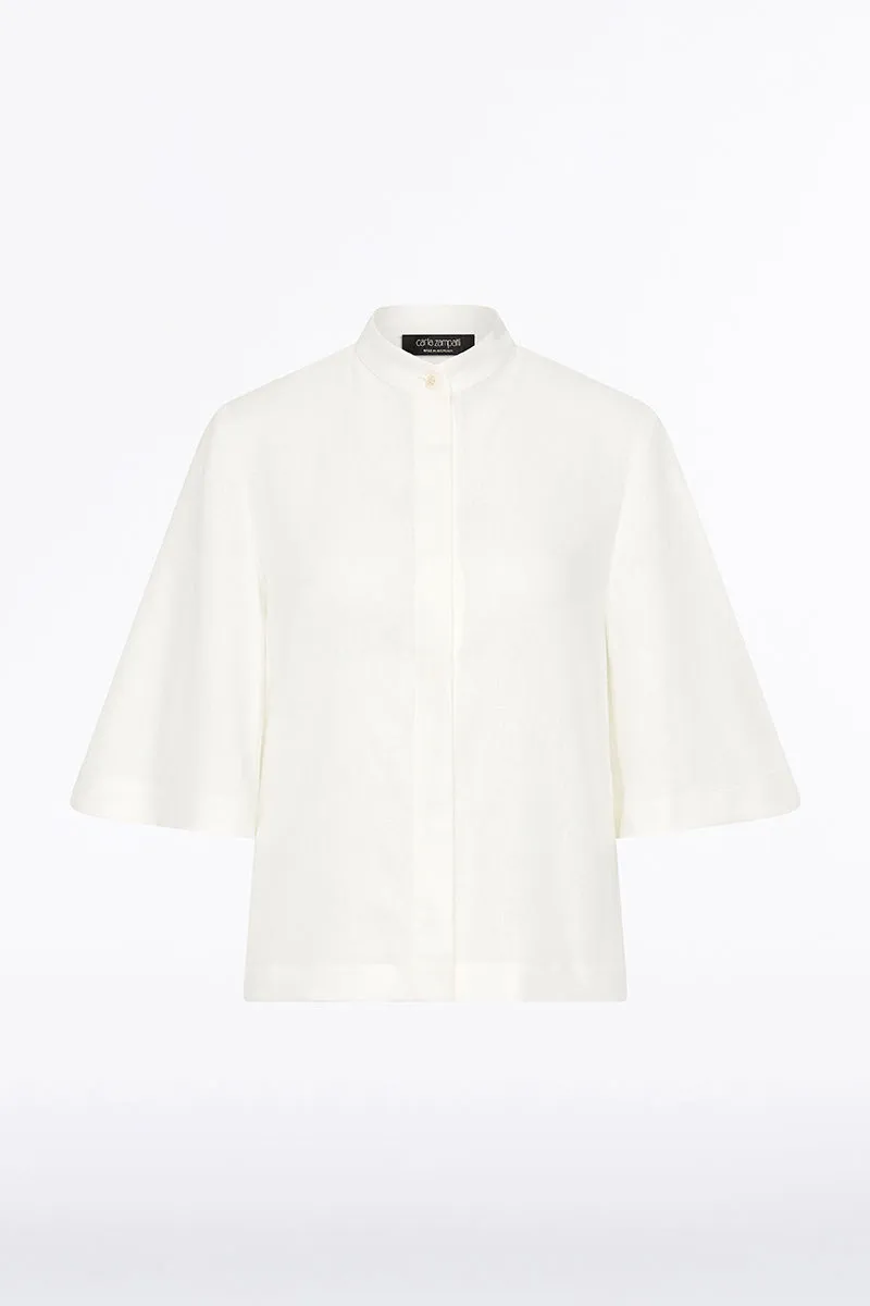 IVORY LINEN BOX SLEEVE SHIRT sold by Carla Zampatti product image thumbnail 5