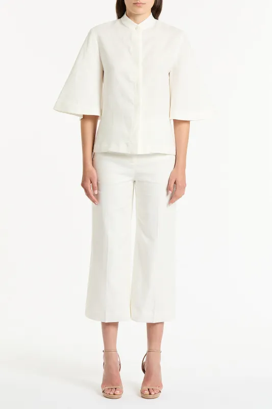 IVORY LINEN BOX SLEEVE SHIRT sold by Carla Zampatti