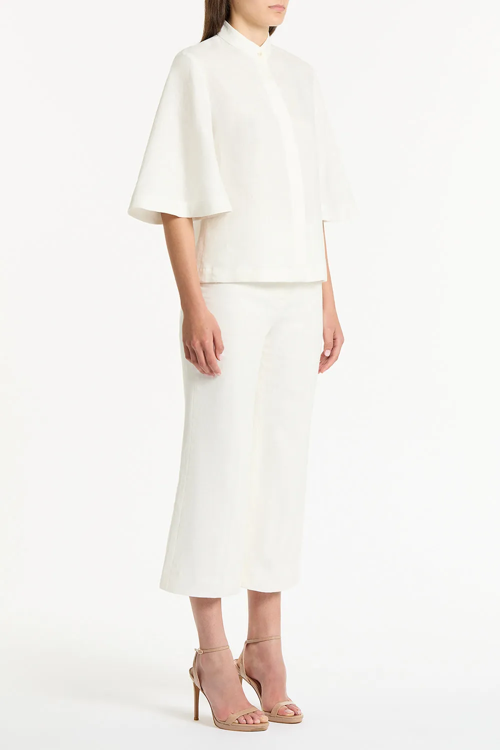 IVORY LINEN BOX SLEEVE SHIRT sold by Carla Zampatti product image thumbnail 3