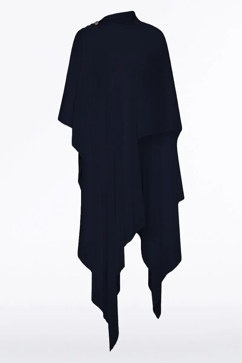 NAVY GEORGETTE CASCATA WRAP sold by Carla Zampatti product image thumbnail 4