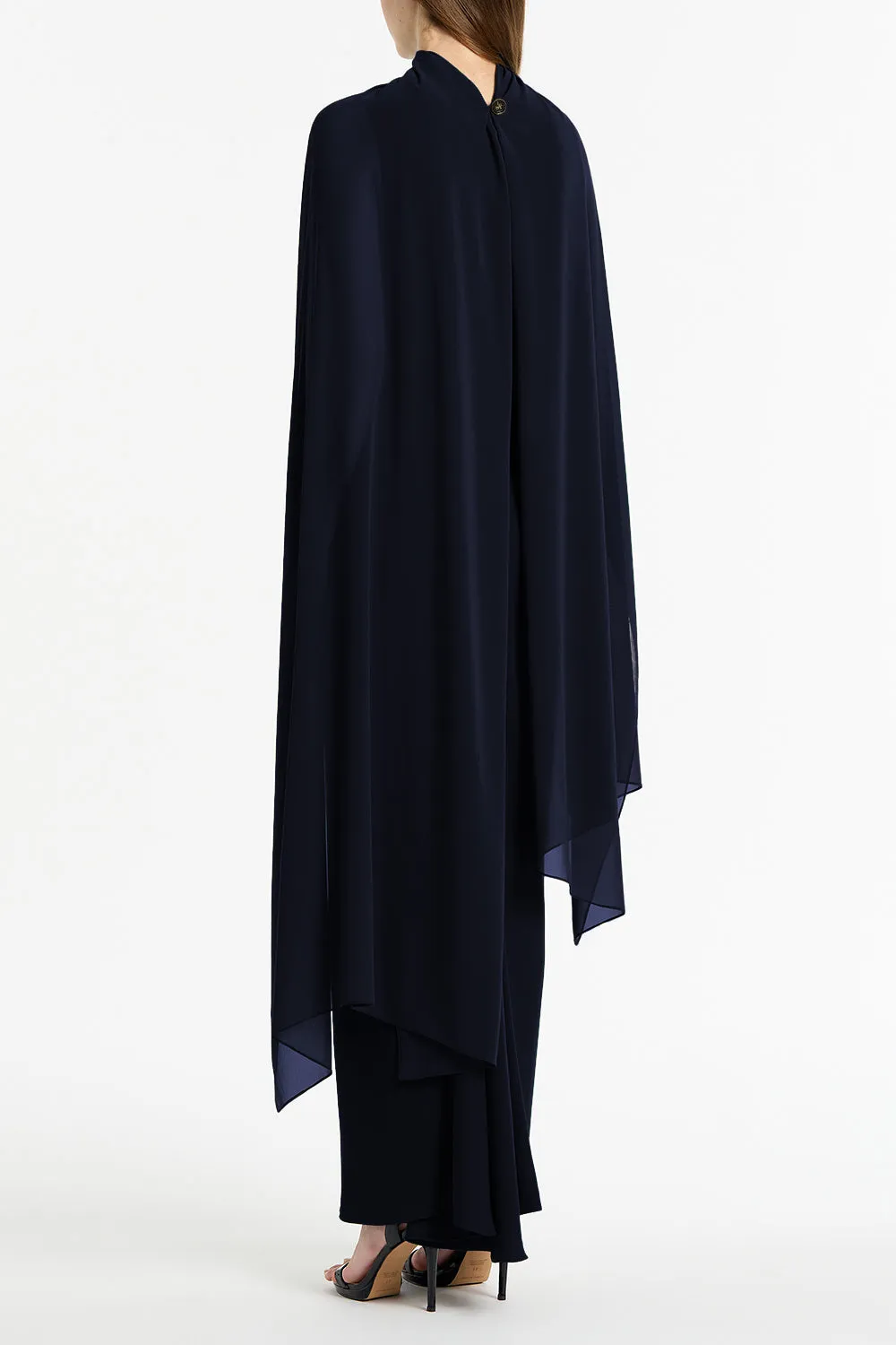 NAVY GEORGETTE CASCATA WRAP sold by Carla Zampatti product image thumbnail 2