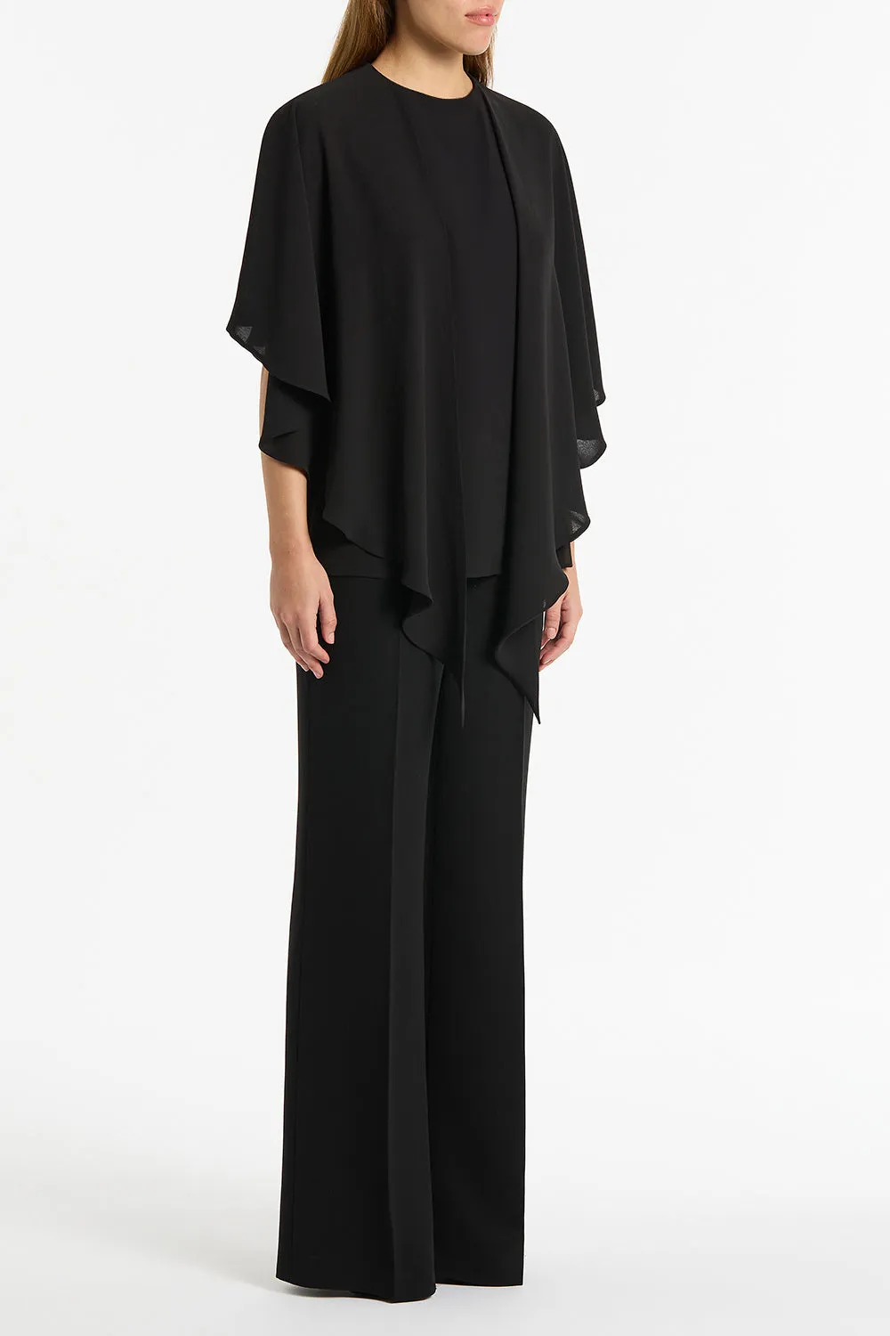 BLACK GEORGETTE CASCATA TOP sold by Carla Zampatti product image thumbnail 3