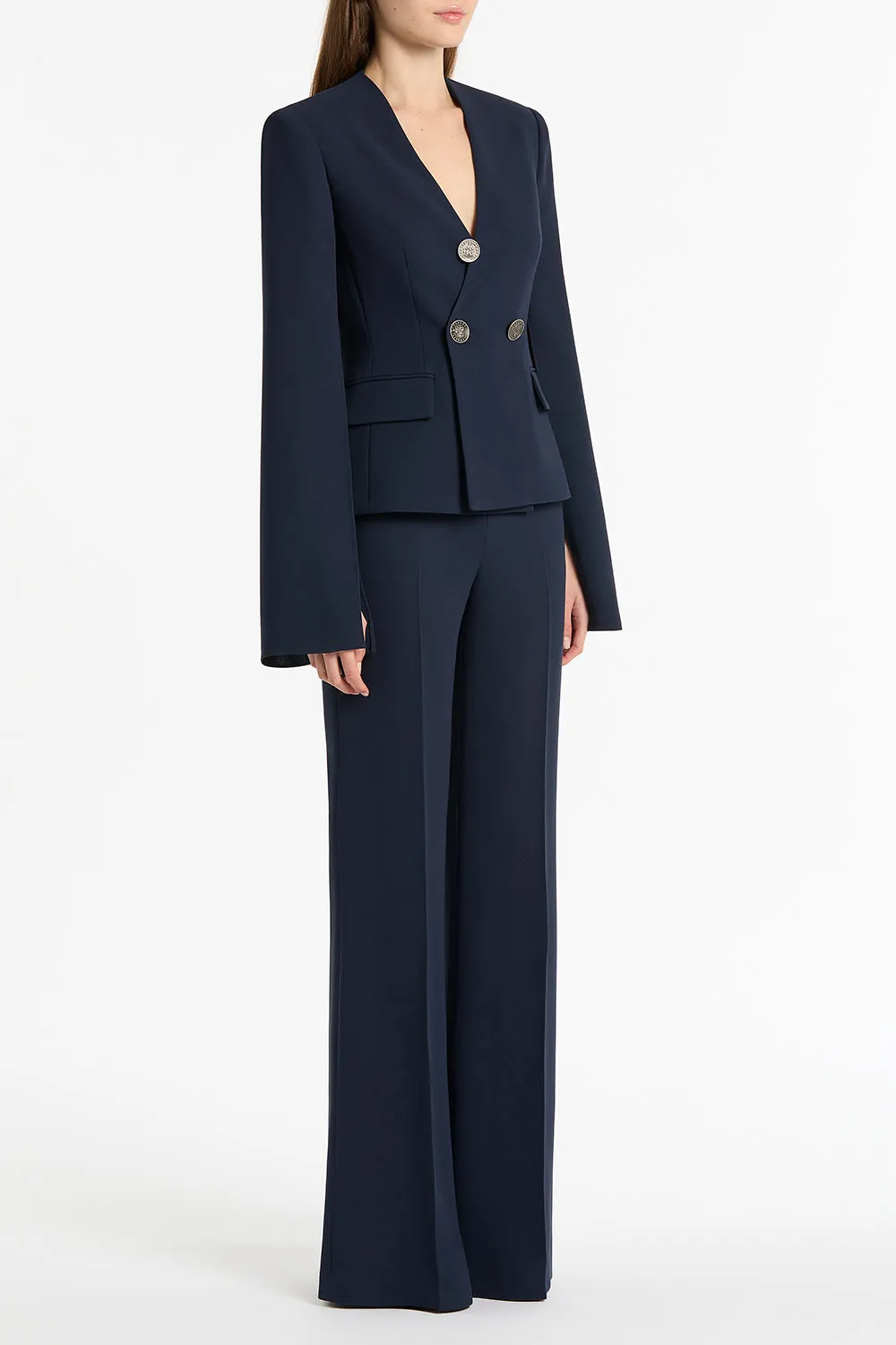 NAVY CREPE LOW WAIST PANT sold by Carla Zampatti product image thumbnail 3