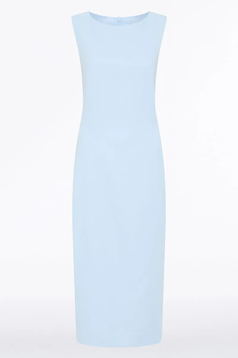 PALE BLUE CREPE SHEATH DRESS sold by Carla Zampatti product image thumbnail 4