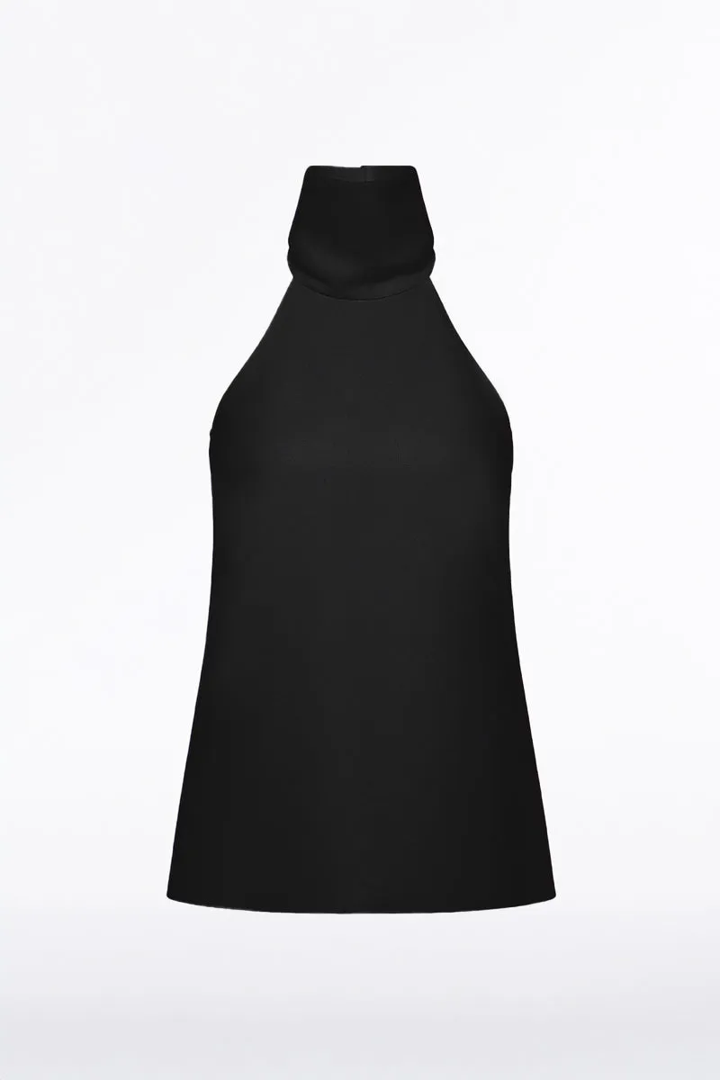 BLACK CREPE HALTER TOP sold by Carla Zampatti product image thumbnail 4