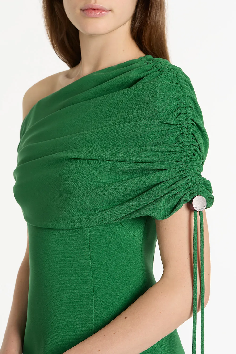 JADE CREPE COULISSE SHRUG DRESS sold by Carla Zampatti product image thumbnail 4