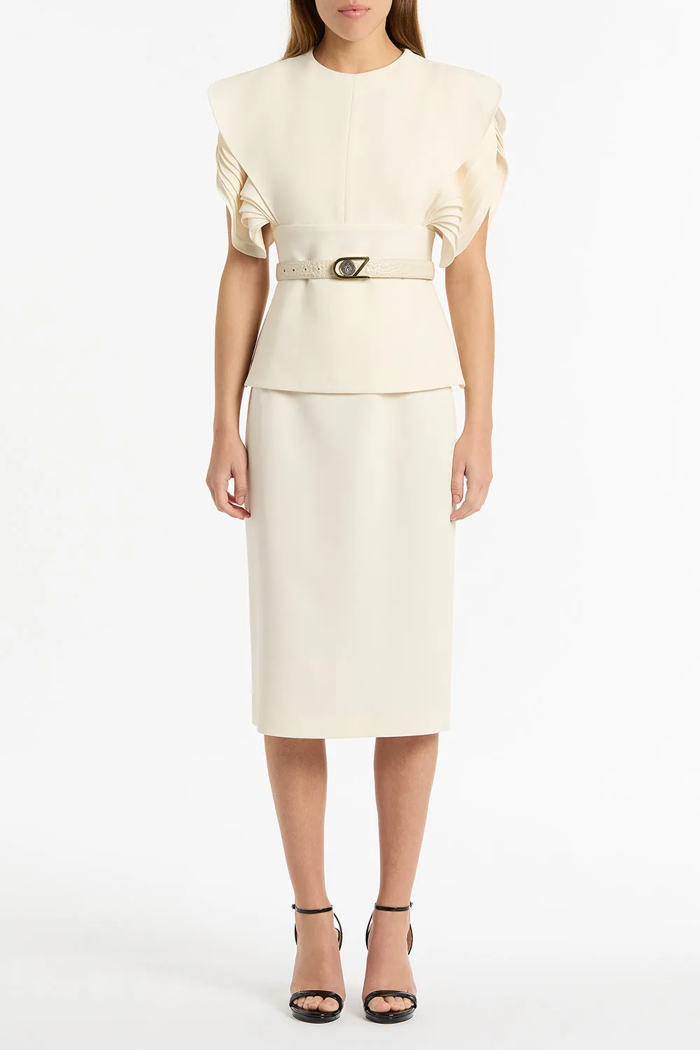 IVORY CREPE PENCIL SKIRT sold by Carla Zampatti product image thumbnail 4