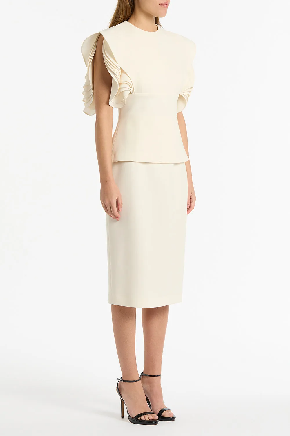 IVORY CREPE PENCIL SKIRT sold by Carla Zampatti product image thumbnail 3
