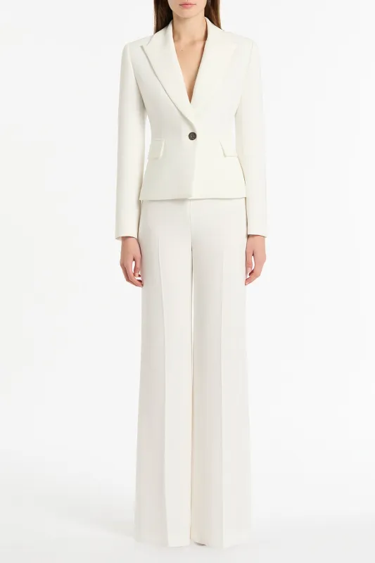 WHITE CREPE SINGLE BREASTED JACKET sold by Carla Zampatti