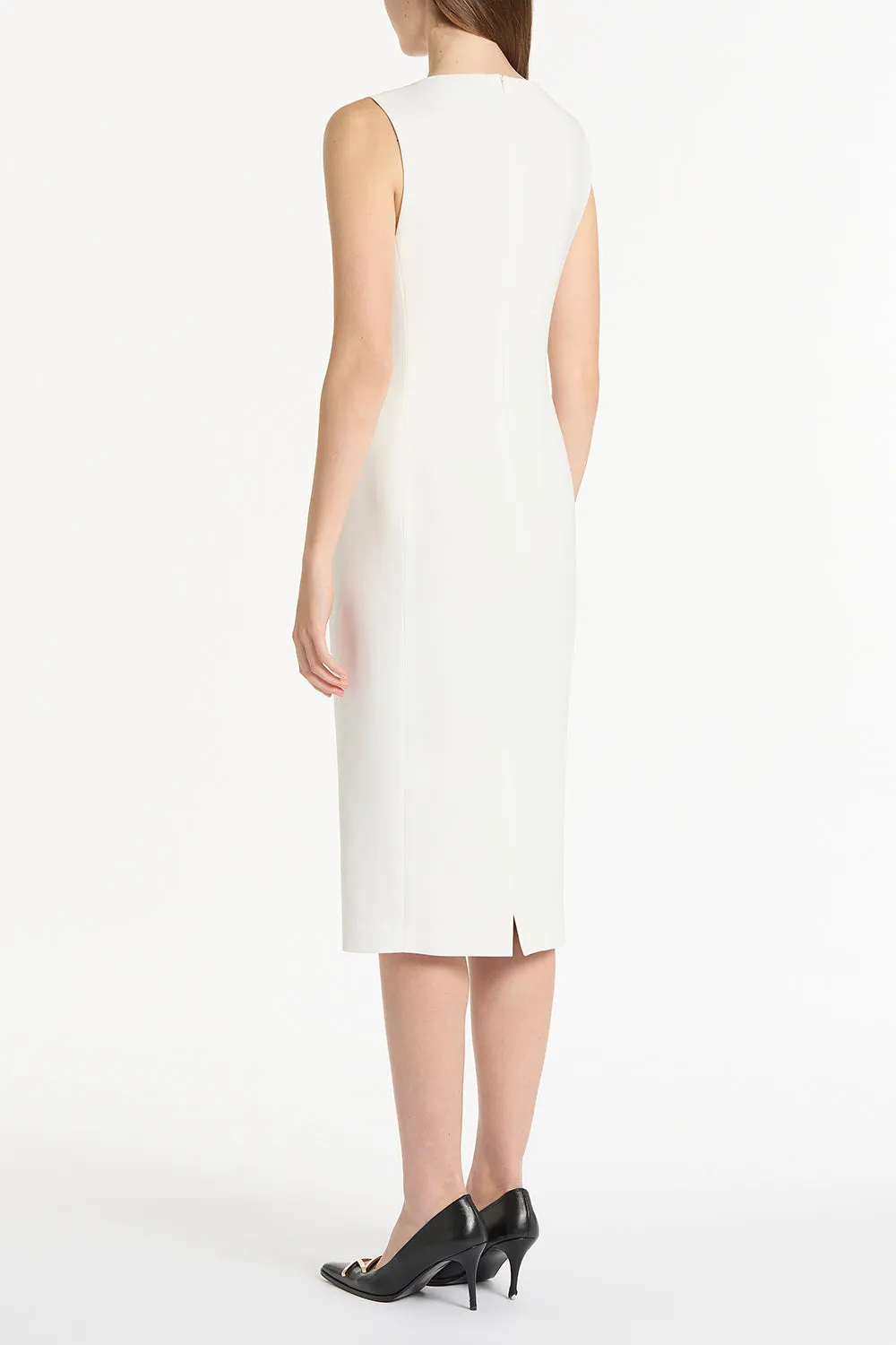 WHITE CREPE SHEATH DRESS sold by Carla Zampatti product image thumbnail 2