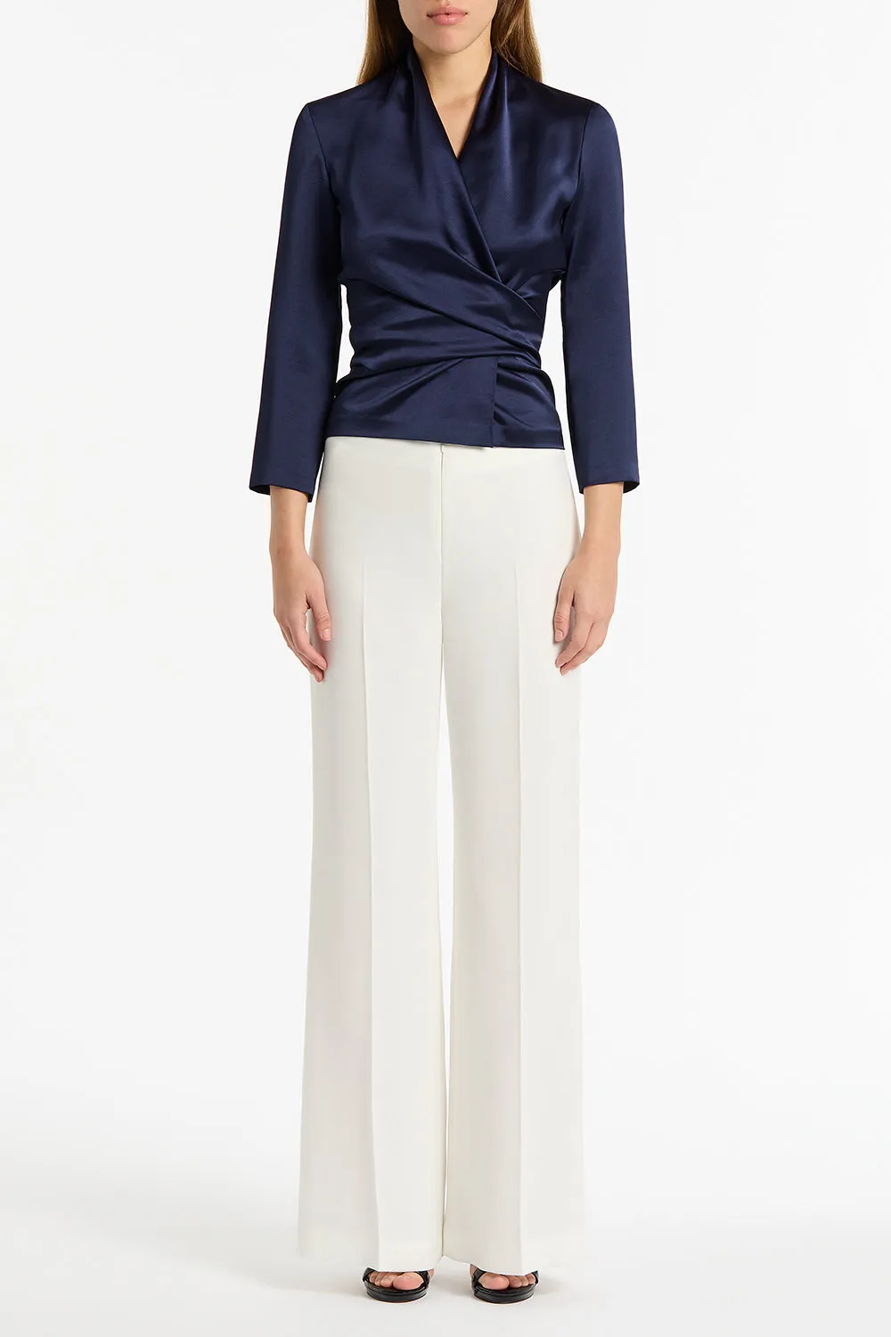 WHITE CREPE LOW WAIST PANT sold by Carla Zampatti product image thumbnail 4