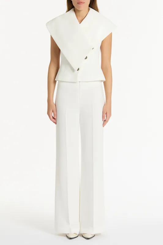WHITE CREPE LOW WAIST PANT sold by Carla Zampatti