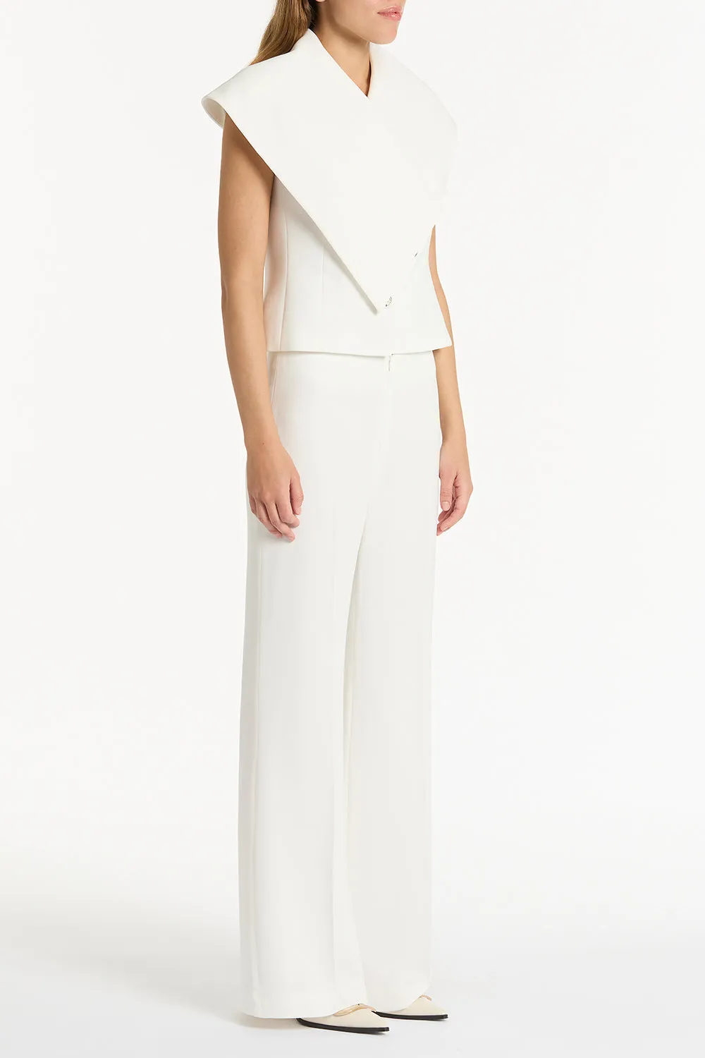 WHITE CREPE LOW WAIST PANT sold by Carla Zampatti product image thumbnail 3