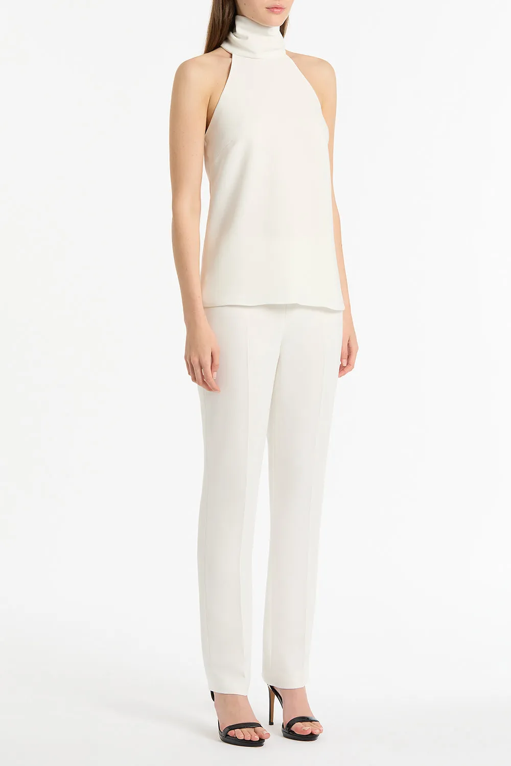 WHITE CREPE HALTER TOP sold by Carla Zampatti product image thumbnail 3