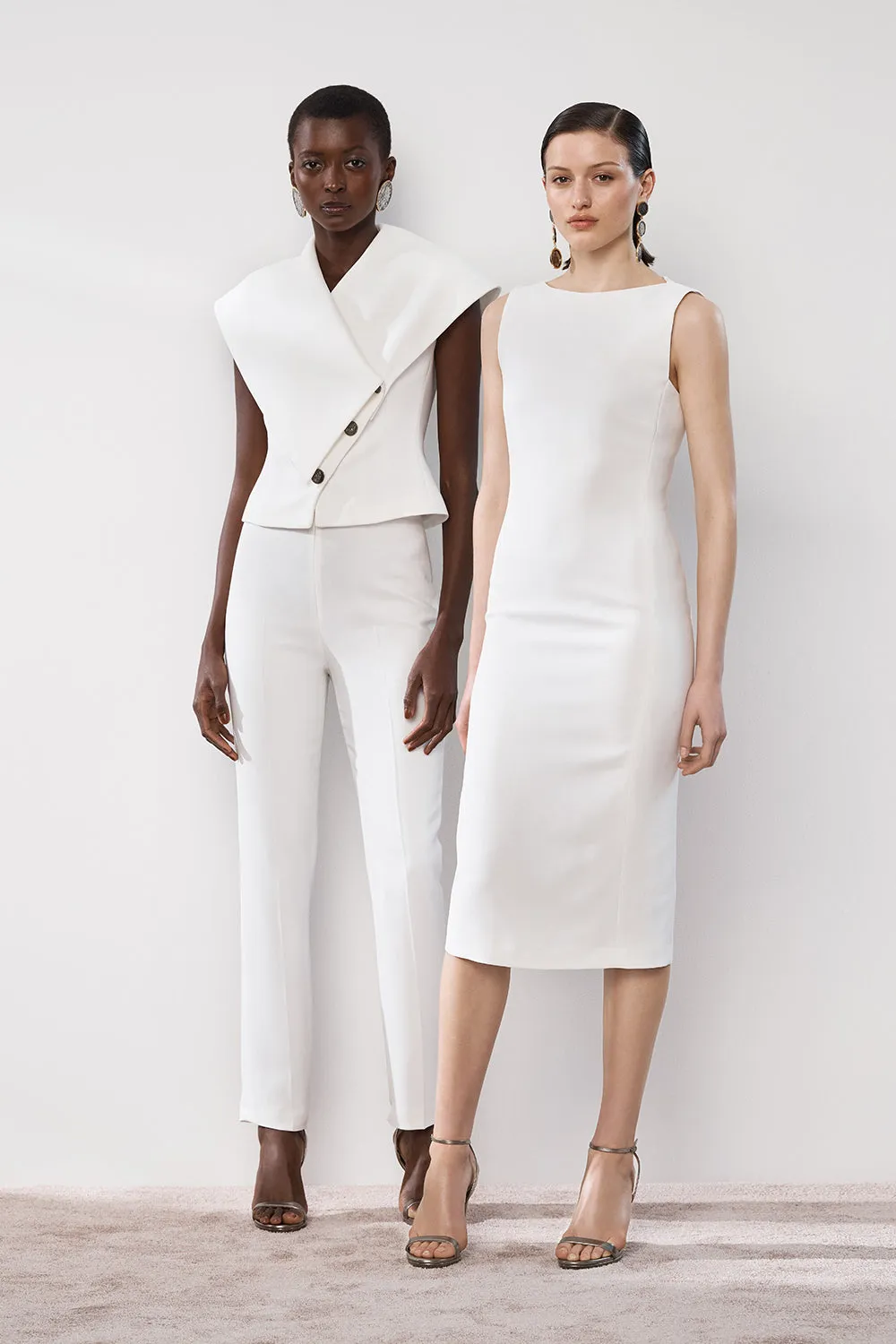 WHITE CREPE CLASSIC SLIM PANT sold by Carla Zampatti product image thumbnail 4