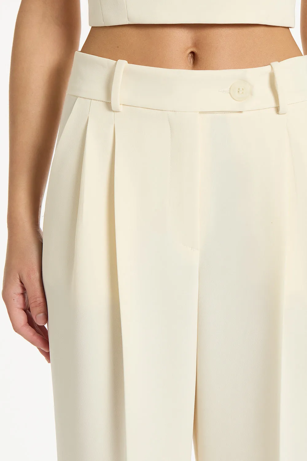 IVORY CREPE WIDE LEG PANT sold by Carla Zampatti product image thumbnail 5