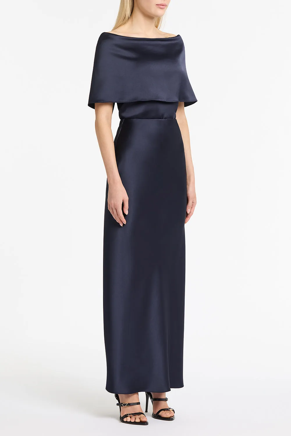 MIDNIGHT SATIN OFF SHOULDER TOP sold by Carla Zampatti product image thumbnail 2