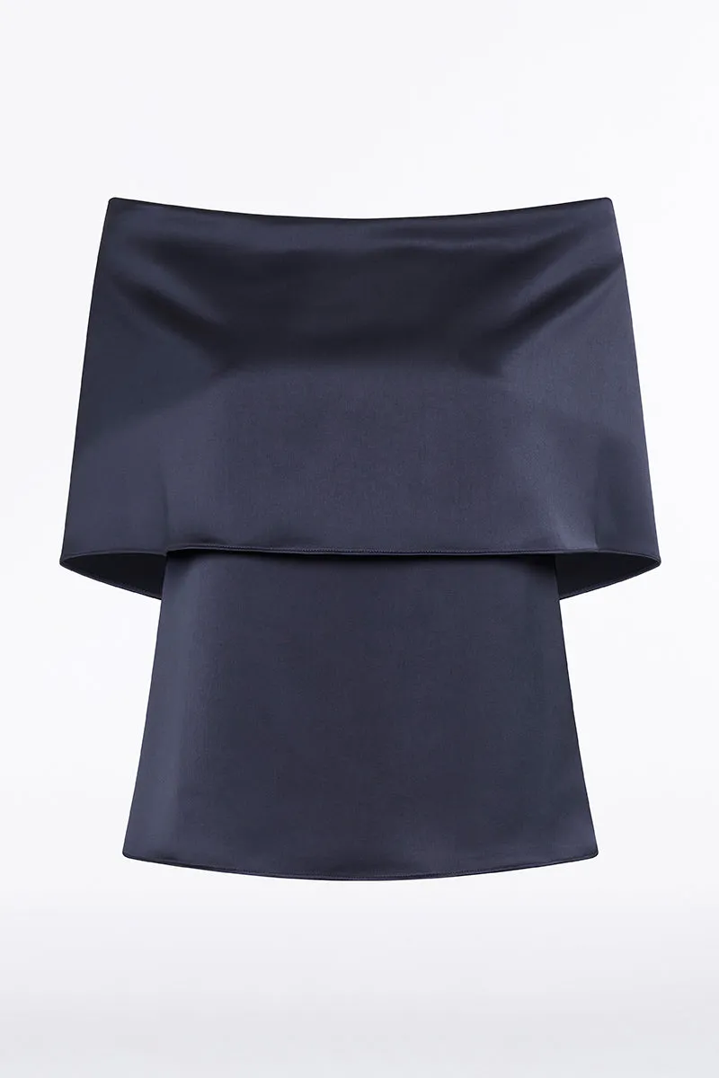 MIDNIGHT SATIN OFF SHOULDER TOP sold by Carla Zampatti product image thumbnail 4