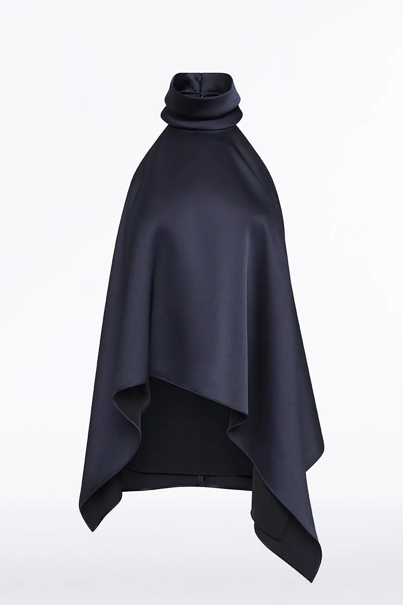 MIDNIGHT SATIN DRAPED HALTER TOP sold by Carla Zampatti product image thumbnail 5