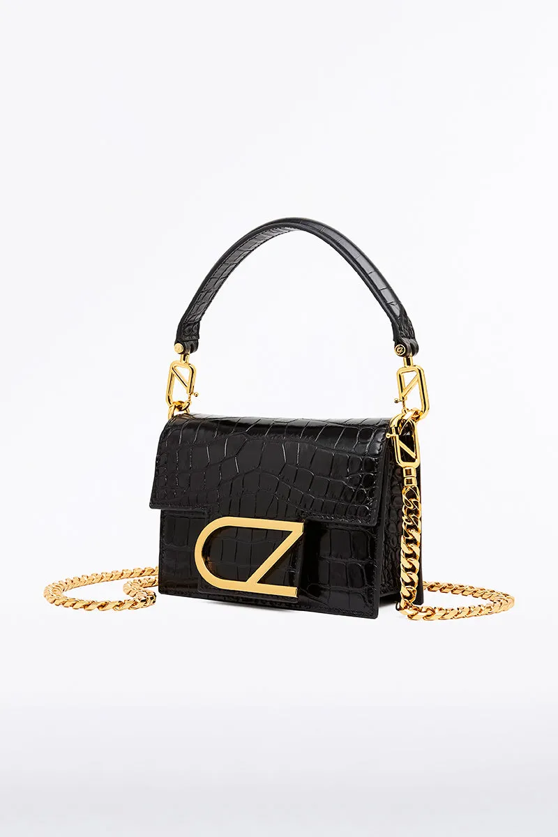 BLACK CROC CZ PICCOLA MINI BAG sold by Carla Zampatti product image thumbnail 2