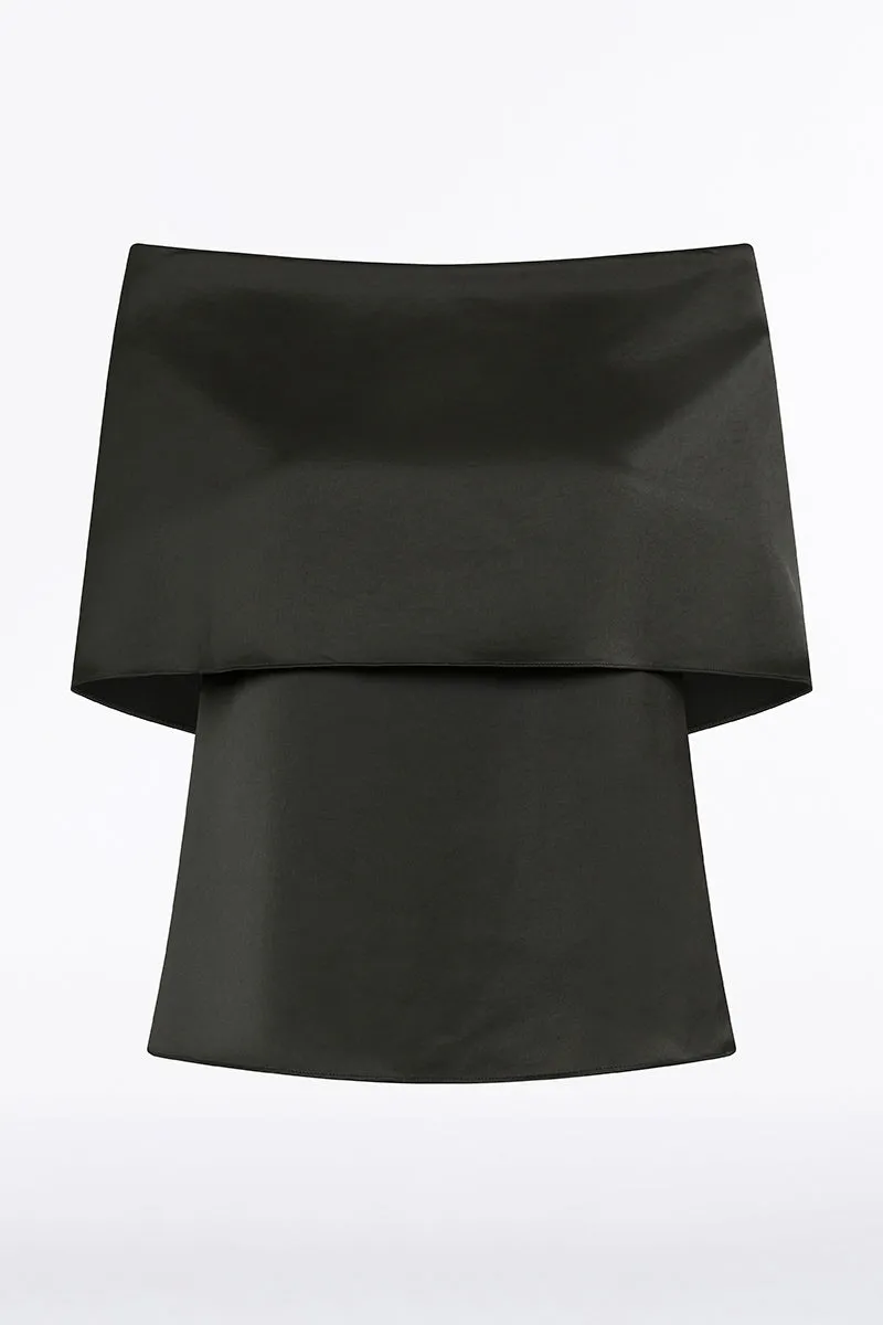 BLACK SATIN OFF SHOULDER TOP sold by Carla Zampatti product image thumbnail 4