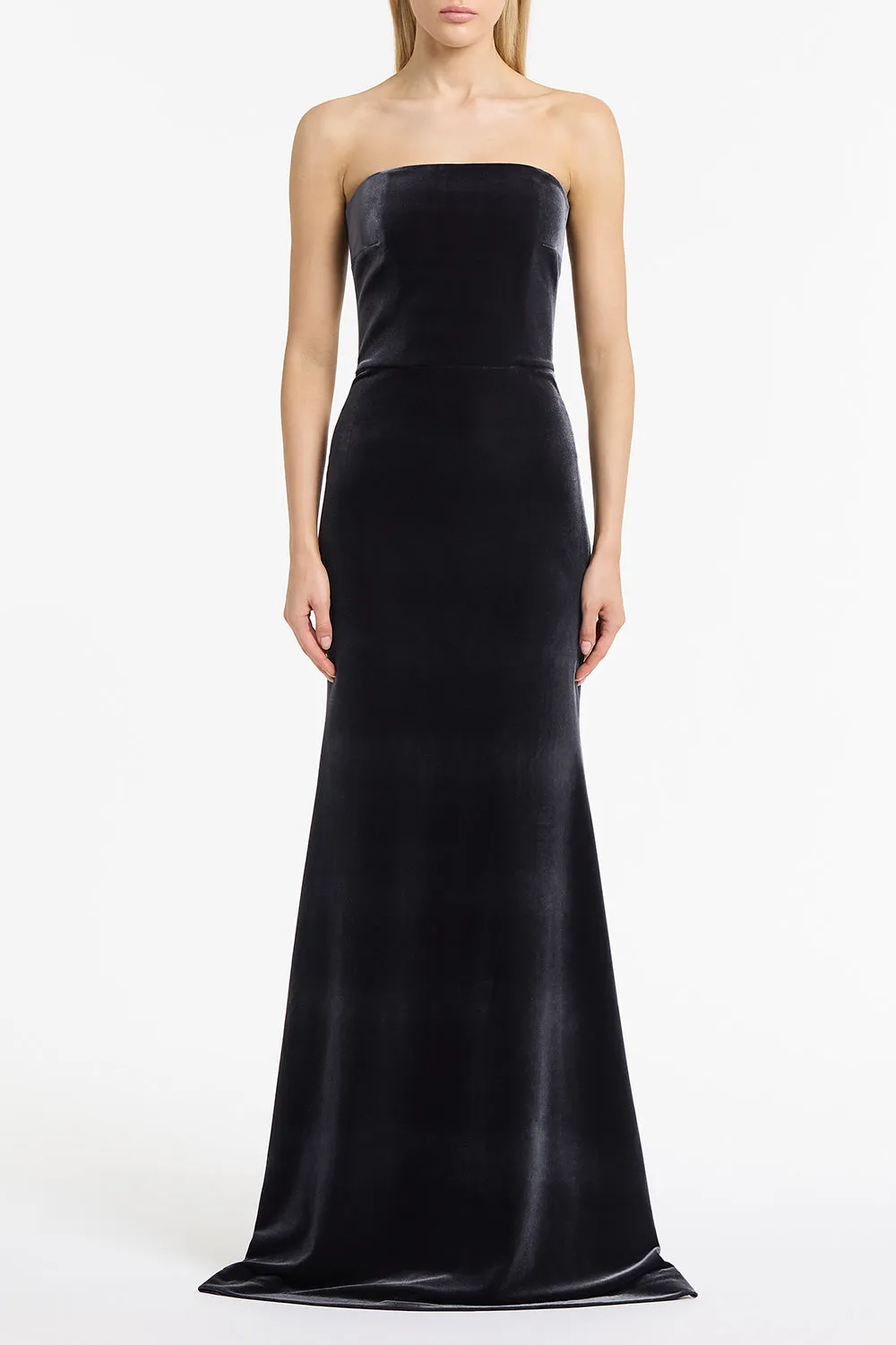 MIDNIGHT VELVET STRAPLESS GOWN sold by Carla Zampatti