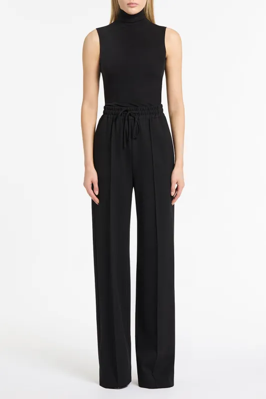 BLACK MATTE CUORE JERSEY POLO sold by Carla Zampatti