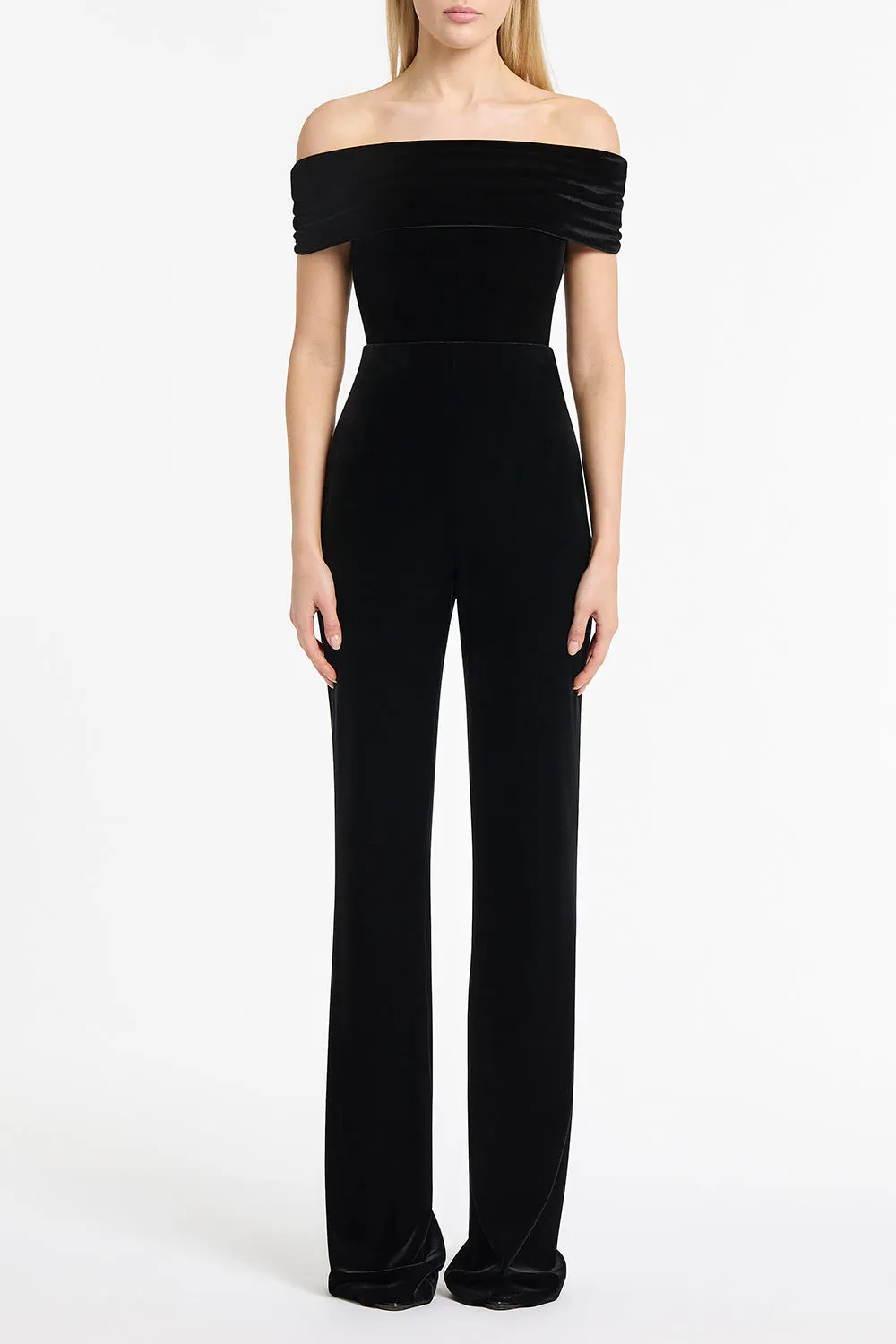 BLACK VELVET OFF SHOULDER BODYSUIT sold by Carla Zampatti product image thumbnail 3