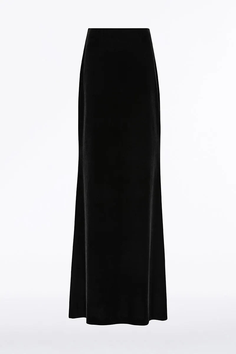 BLACK VELVET COLUMN SKIRT sold by Carla Zampatti product image thumbnail 4