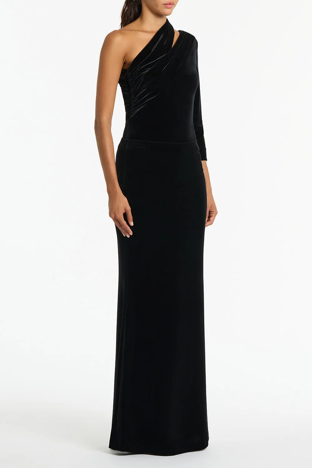 BLACK VELVET COLUMN SKIRT sold by Carla Zampatti product image thumbnail 2