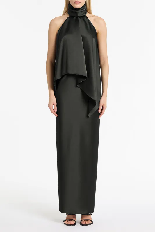 STERLING SATIN DRAPED HALTER TOP sold by Carla Zampatti