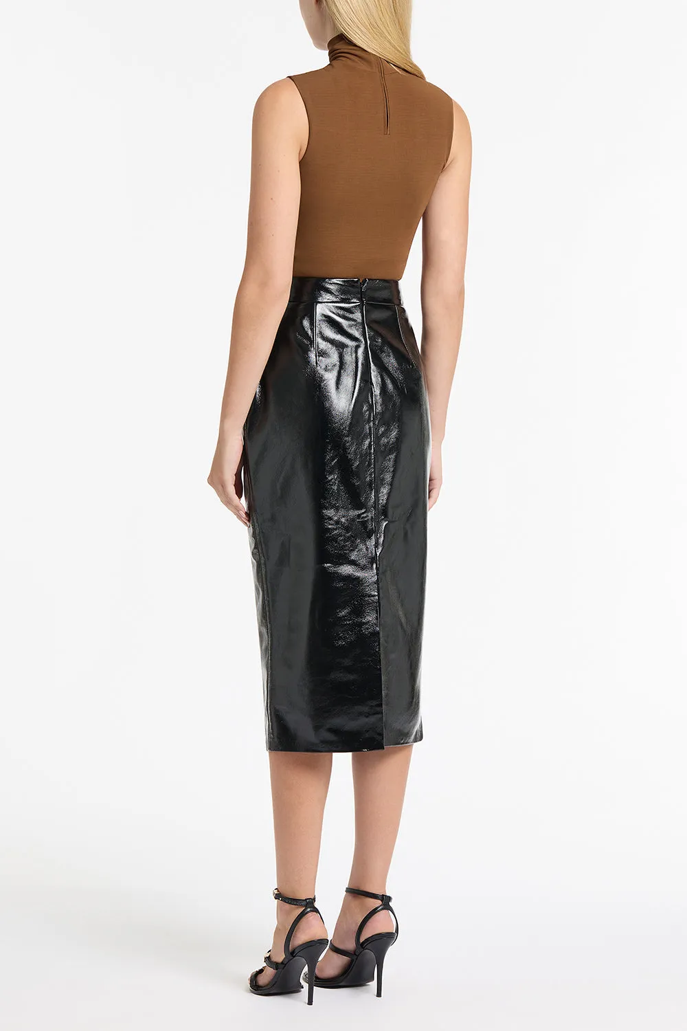 COGNAC MATTE JERSEY POLO sold by Carla Zampatti product image thumbnail 2