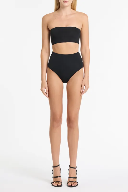 BLACK INTIMA JERSEY WAISTED HIGH CUT BRIEF sold by Carla Zampatti