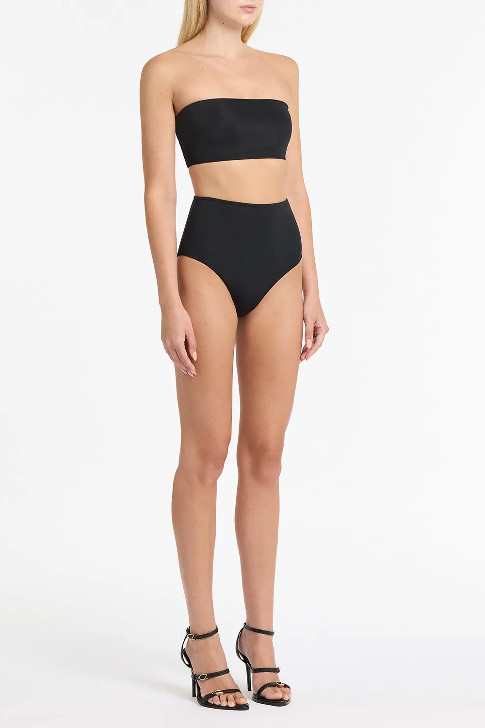BLACK INTIMA JERSEY WAISTED HIGH CUT BRIEF sold by Carla Zampatti product image thumbnail 3