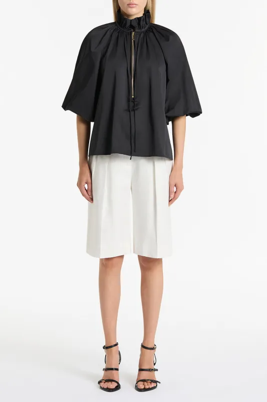 IVORY LINEN BERMUDA SHORT sold by Carla Zampatti