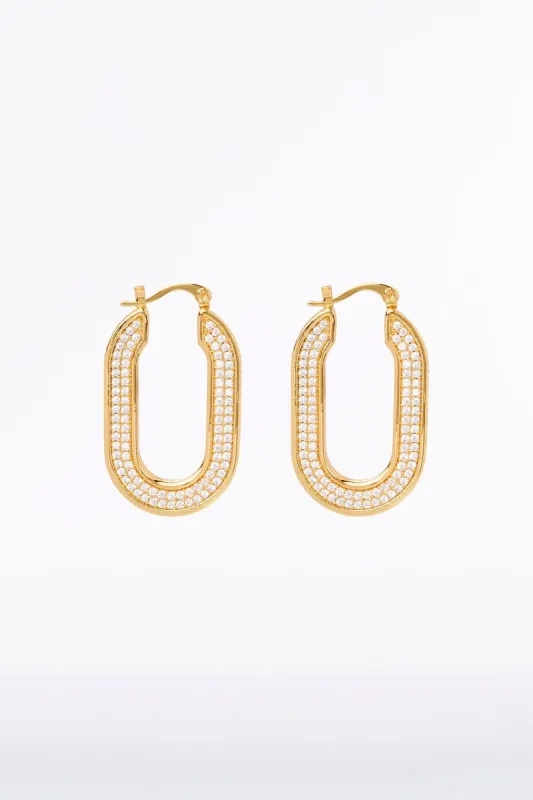 PAVE PRISM HOOP EARRING sold by Carla Zampatti