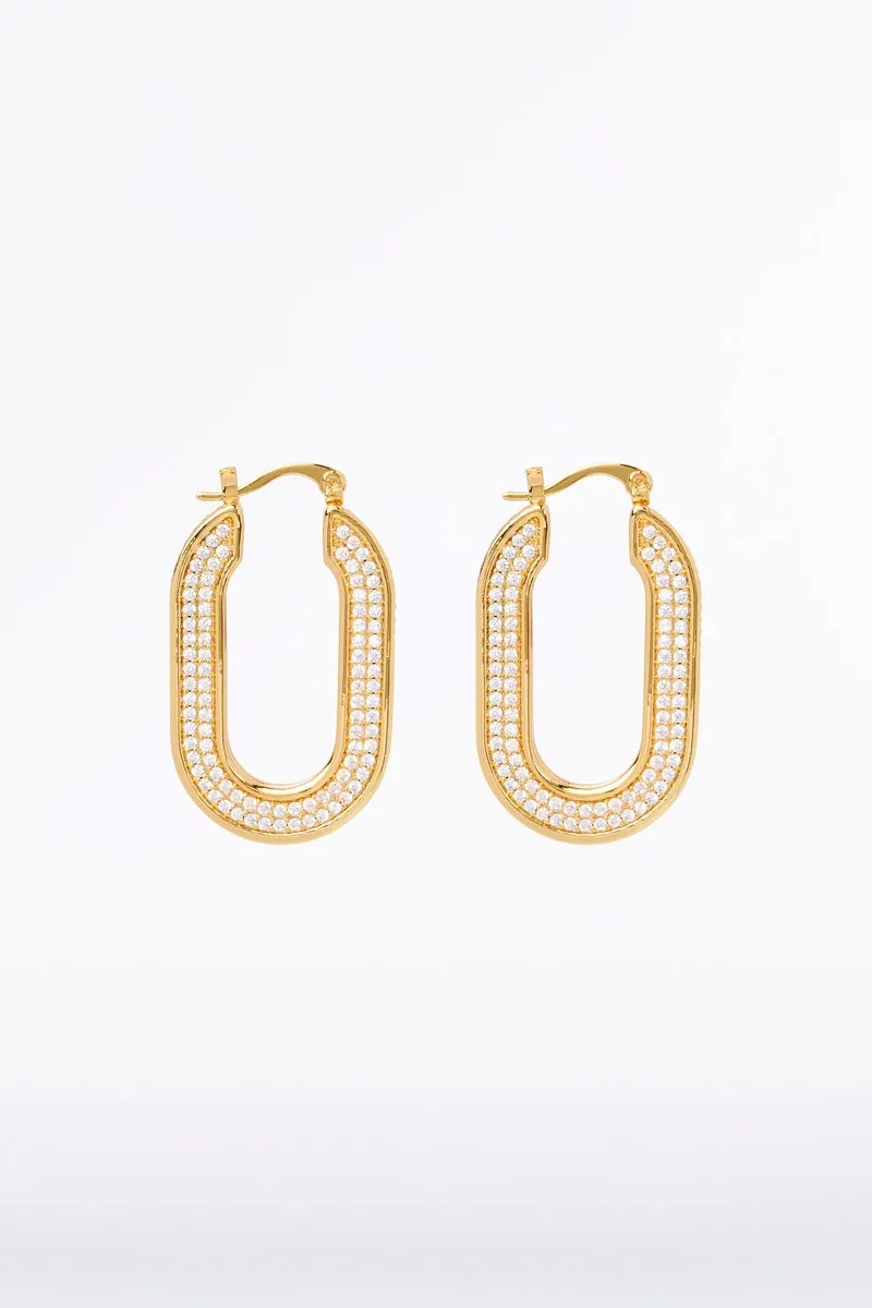 PAVE PRISM HOOP EARRING sold by Carla Zampatti