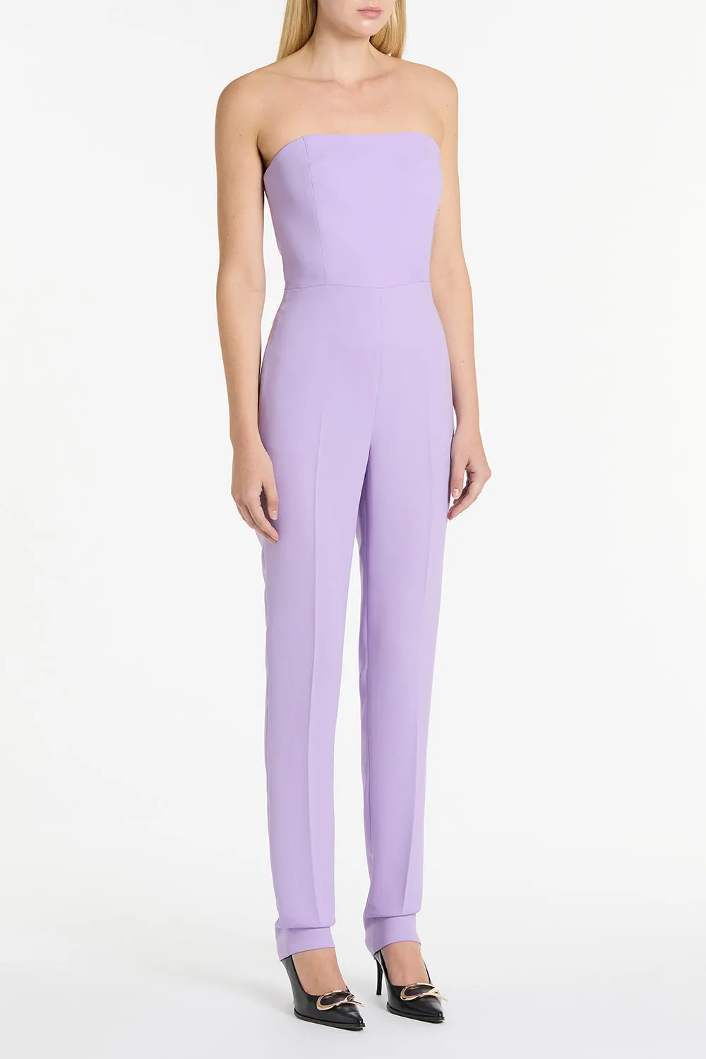 LILAC CREPE STRAPLESS JUMPSUIT sold by Carla Zampatti product image thumbnail 3