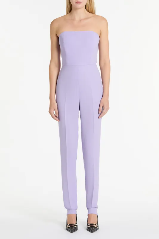 LILAC CREPE STRAPLESS JUMPSUIT sold by Carla Zampatti