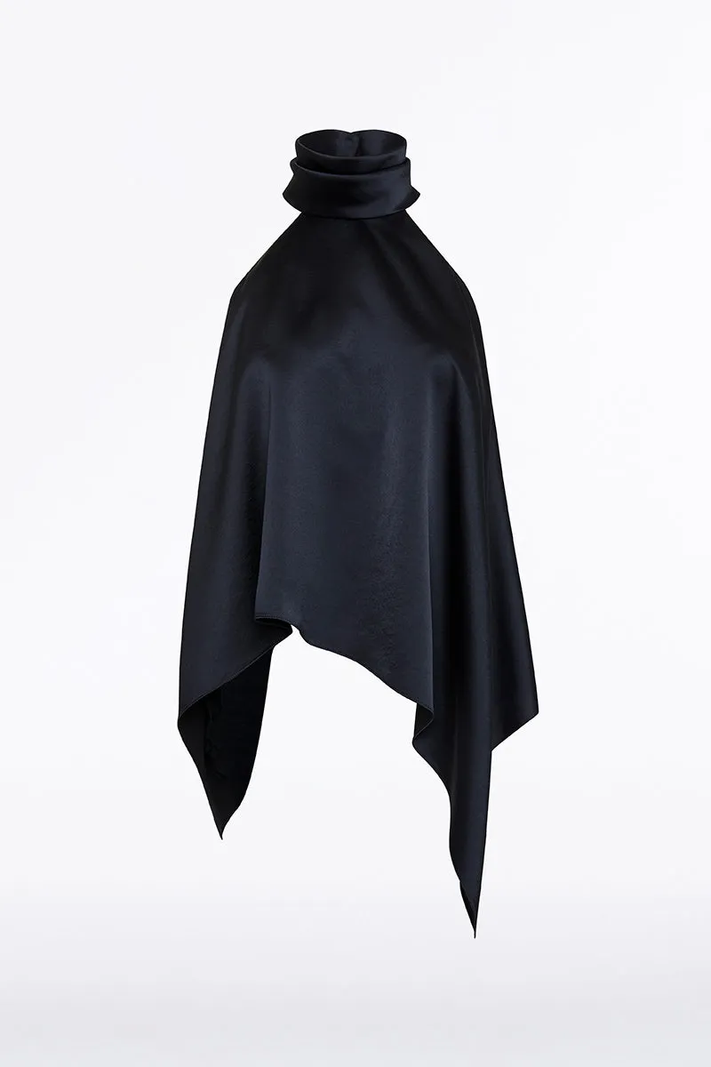 INK SATIN DRAPED HALTER TOP sold by Carla Zampatti product image thumbnail 5