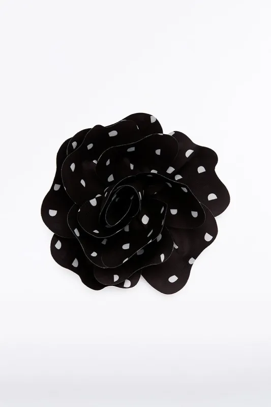 BLACK C SPOT FIORE BROOCH sold by Carla Zampatti