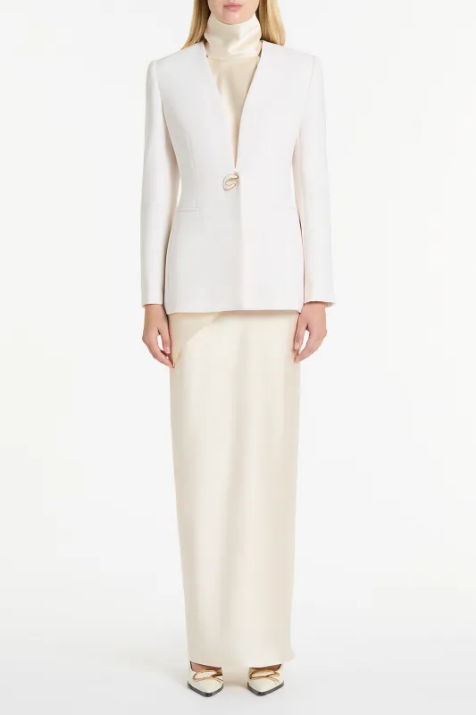 IVORY CREPE C BLAZER sold by Carla Zampatti