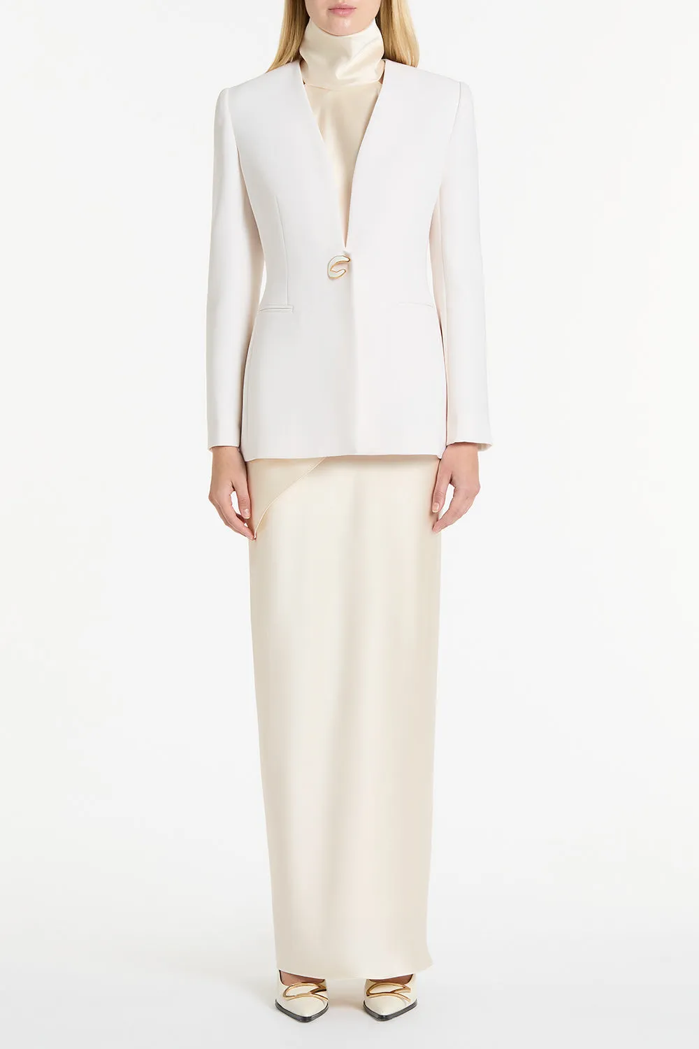 IVORY CREPE C BLAZER sold by Carla Zampatti