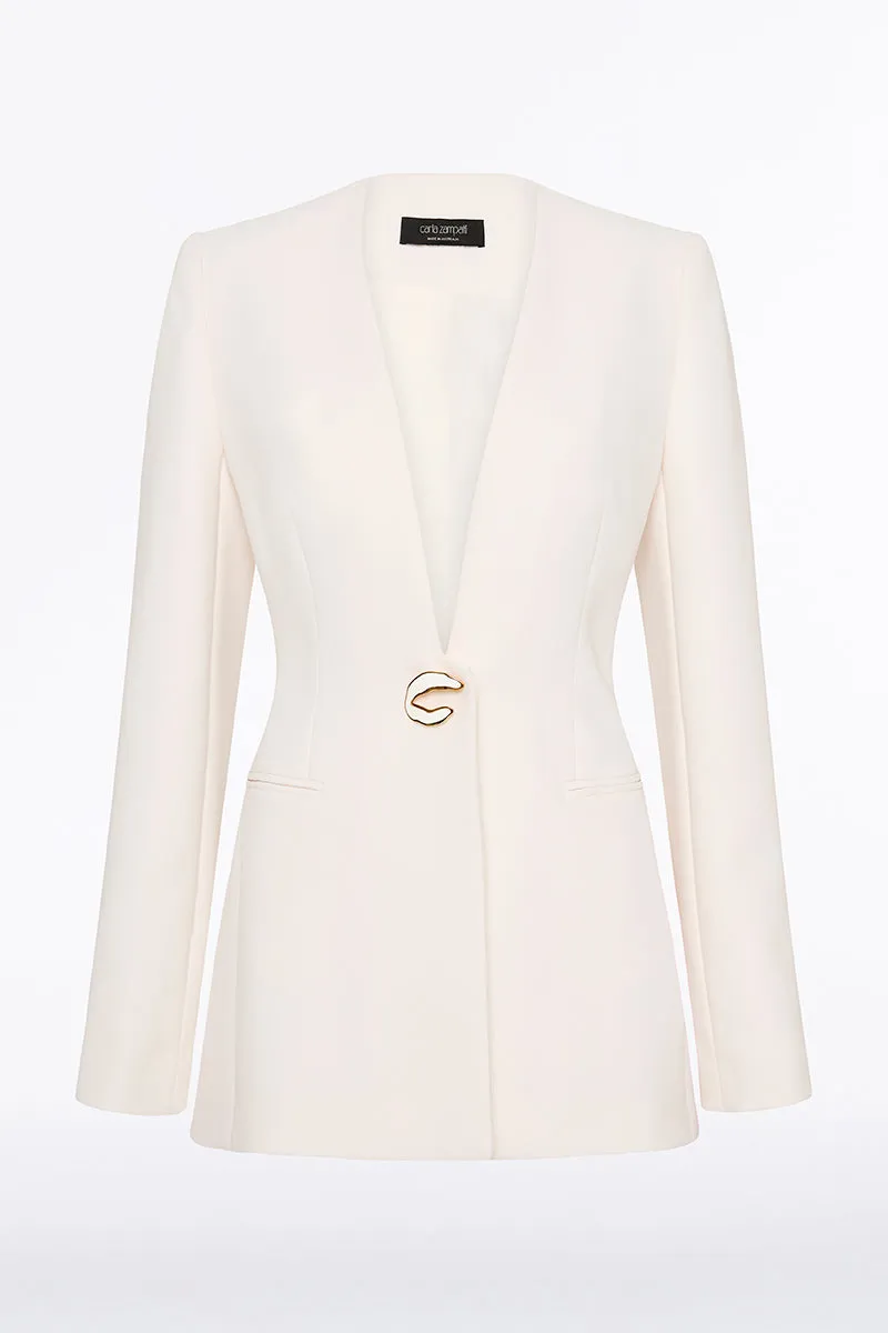 IVORY CREPE C BLAZER sold by Carla Zampatti product image thumbnail 5