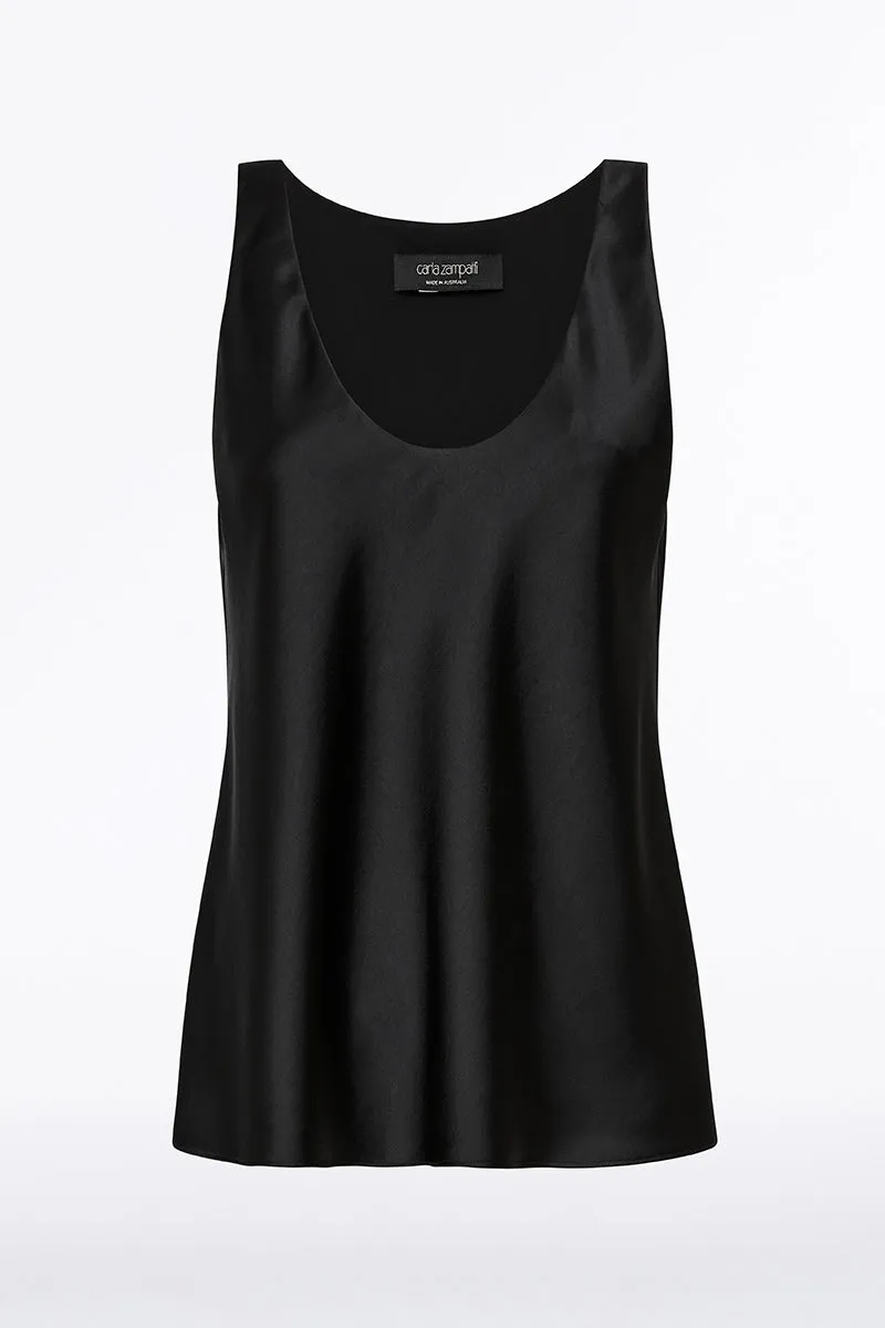 BLACK SATIN SCOOP CAMI sold by Carla Zampatti product image thumbnail 4