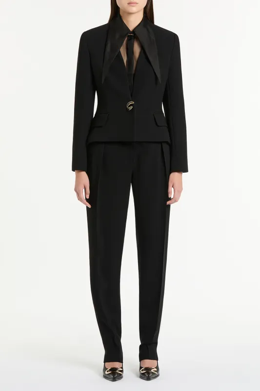 BLACK CREPE C JACKET sold by Carla Zampatti