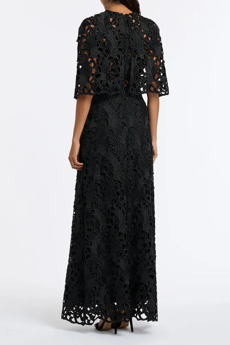 BLACK EMBROIDERED VELVET GOWN sold by Carla Zampatti product image thumbnail 4